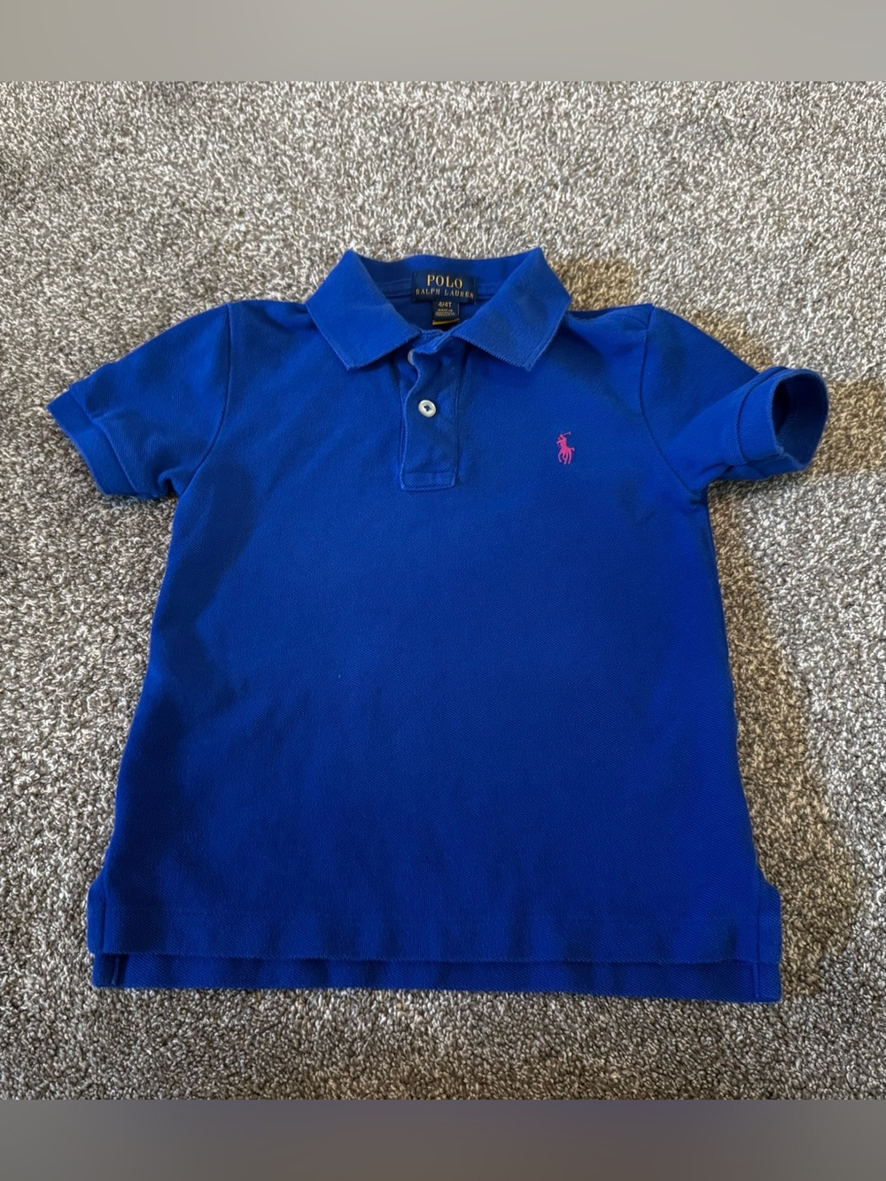 Toddler Boys Polo Ralph Lauren 4 4T Royal Blue shirt collared 3T